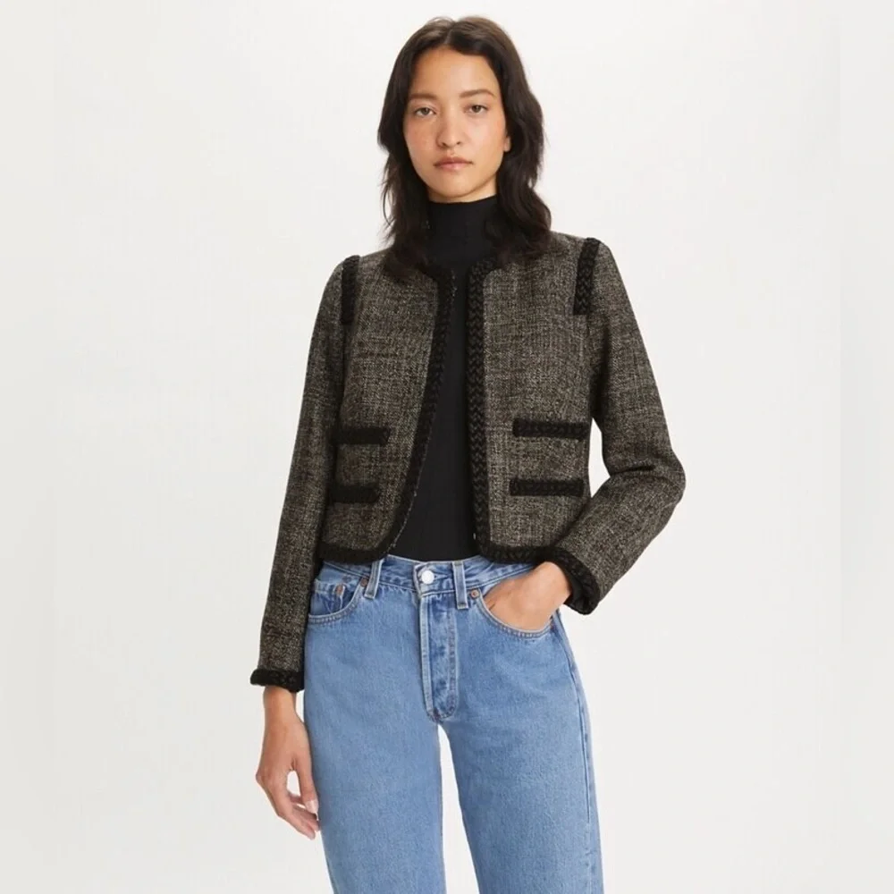 NWT $998 Tory Burch Tailored Wool Tweed Jacket